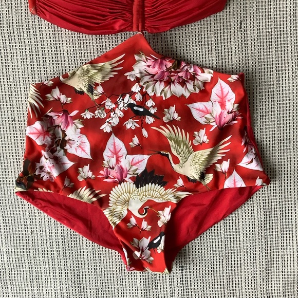 SHIVAN & NARRESH Red printed maillot swimsuit - Picture 5 of 10